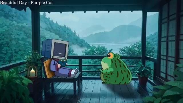 Peaceful rain on the hill calm your anxiety relaxing music chill lo-fi hip hop beats смотреть онлайн
