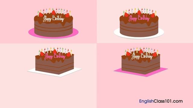 A2 Listening exercise. Choosing a birthday cake.