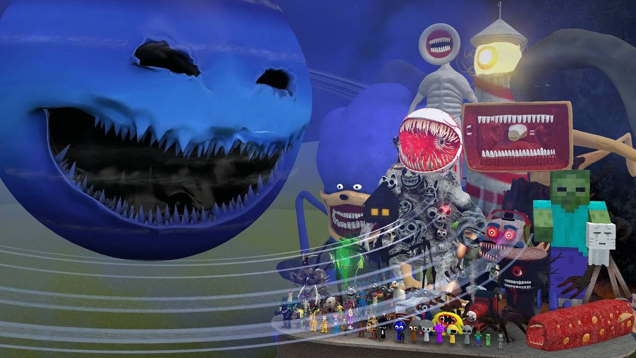 Нептун пробуждает космический ужас против всех монстров в Garrys Mod смотреть онлайн