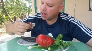 ОБЖОР скумбрия на мангале/мукбанг/завтрак мечты/еда на камеру