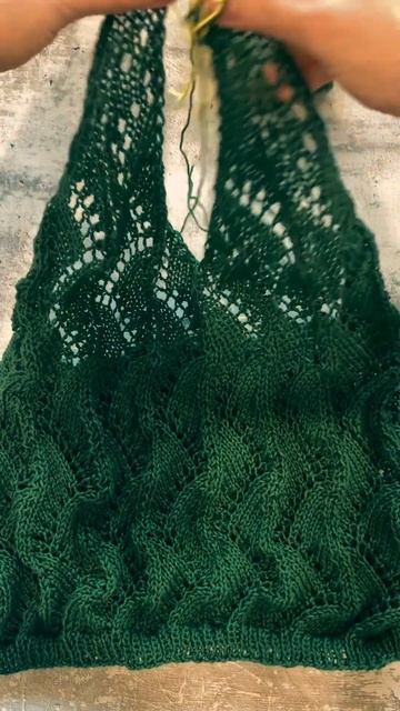 Ажурный топ спицами//летняя майка #топспицами #nataliverezhu #knitting смотреть онлайн