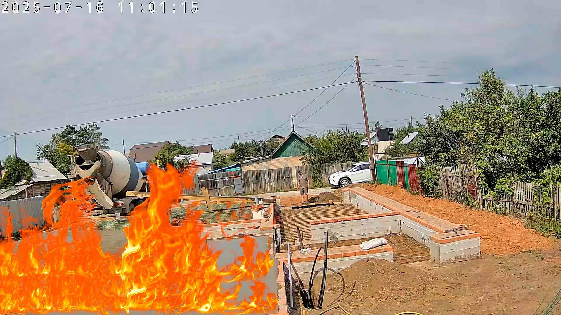 Строительство дома мечты, 1 этап, заливаем стяжку