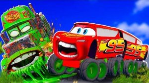 МУЛЬТ ТАЧКИ МОЛНИЯ МАККУИН ИГРАЕТ В ФУТБОЛ ПРОТИВ ЗОМБИ ГОНКИ МАШИНКИ РАЗВИВАЮЩИЕ МУЛЬТИКИ