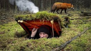 Строительство секретного подземного убежища для выживания с перископом | Блиндаж для бушкрафта.