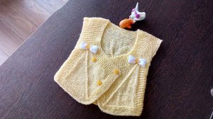 Жилетка для девочки из 1 мотка