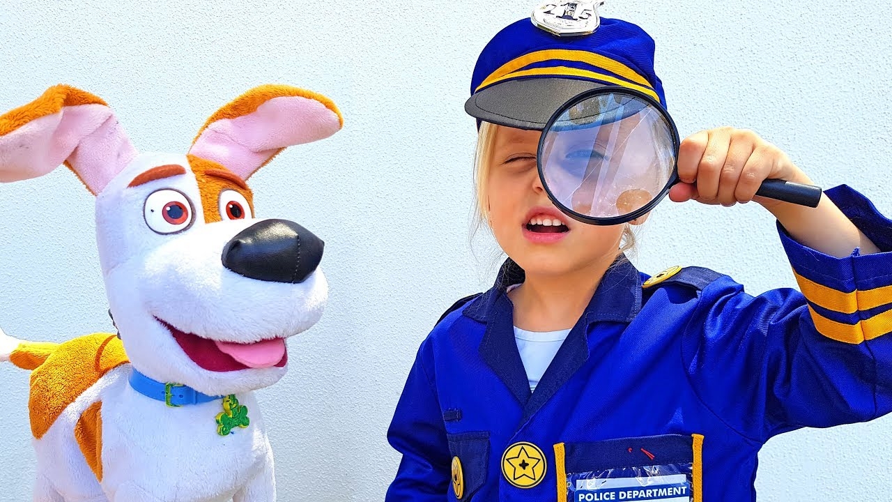 Сказки для Евы. Девочка играет в полицейского! Видео для детей. смотреть онлайн
