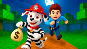МАРШАЛ ВОР ОГРАБИЛ РАЙДЕРА ПОЛИЦЕЙСКОГО в МАЙНКРАФТ ЩЕНЯЧИЙ ПАТРУЛЬ PAW PATROL