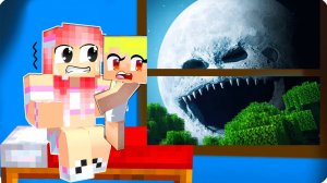 🌑ЛУНА ПРОСНУЛАСЬ Следит за нами в Майнкрафт НОЧЬЮ! Леска Нубик