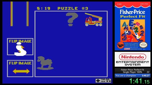 Fisher-Price: Perfect Fit (NES) Speedrun In 3m 35s 684ms