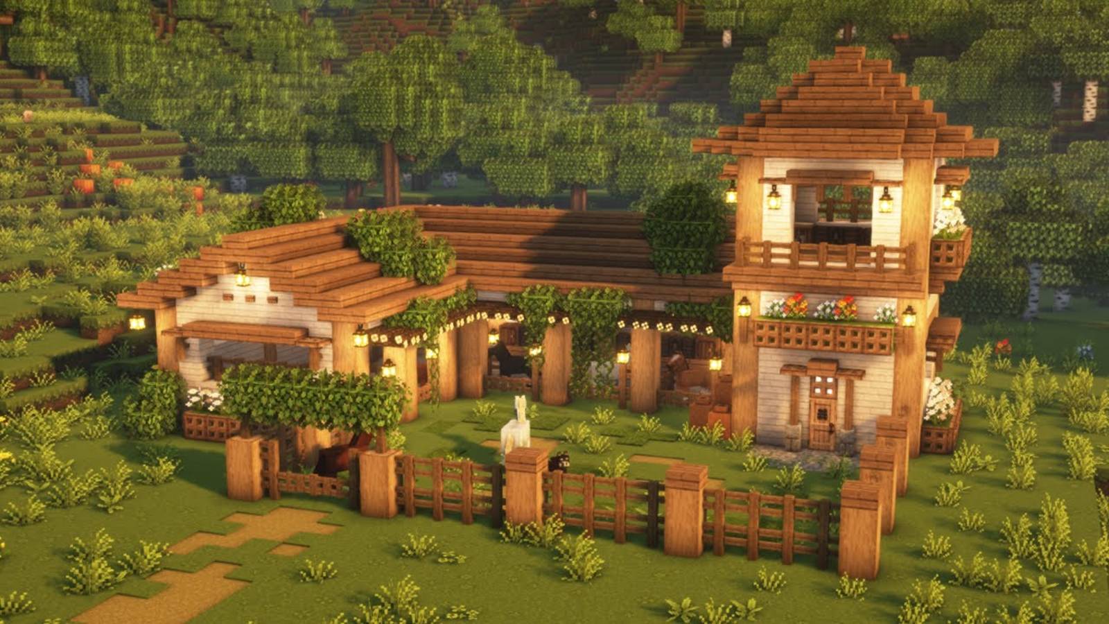 Minecraft, как искусство – эстетичный дом за 10 минут без модов! #майнкрафт