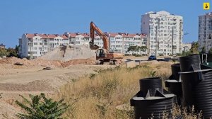 Строительство Античного проспекта в Севастополе. Готовность 50%
