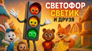 СВЕТОФОР СВЕТИК И ДРУЗЬЯ: Учим Правила Дорожного Движения | Развивающий Мультик для Детей