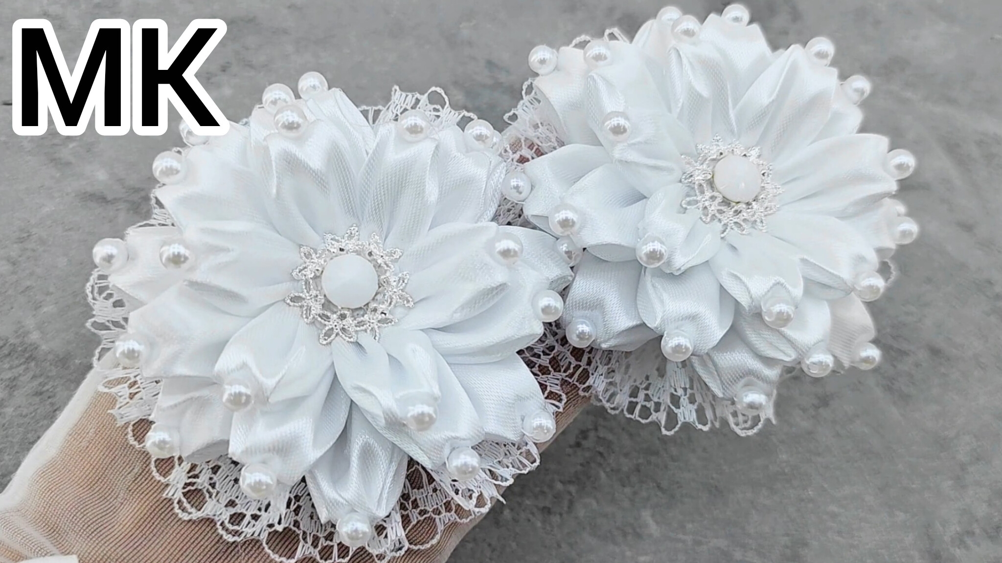 МК Белые банты, Пышный бант, Бант на 1 сентября, Белые бантики, Школьные бантики, Бант на заколке смотреть онлайн