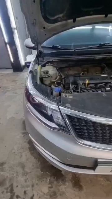 Kia rio 3 на установке би-лед линз Criline Dragon Knights и динамических ангельских глазок в фары