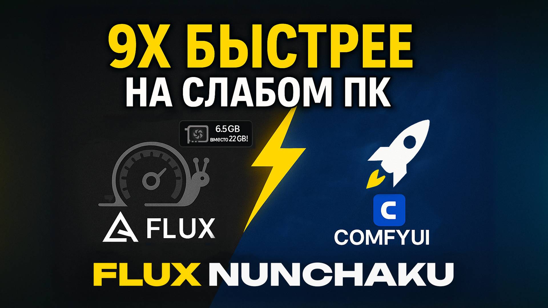 Ускорь Генерацию Изображений на СЛАБОМ ПК или Ноутбуке в 9x с Flux Nunchaku