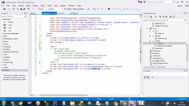 Урок 0. Apache Cordova. Android application. Geolocation. смотреть онлайн