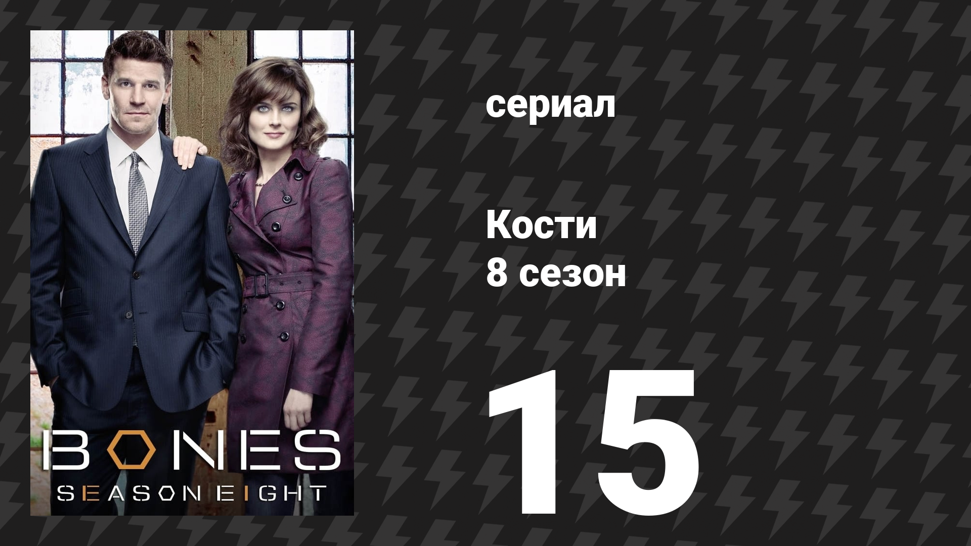 Кости 8 сезон 15 серия «Выстрел в темноте» (сериал, 2012)