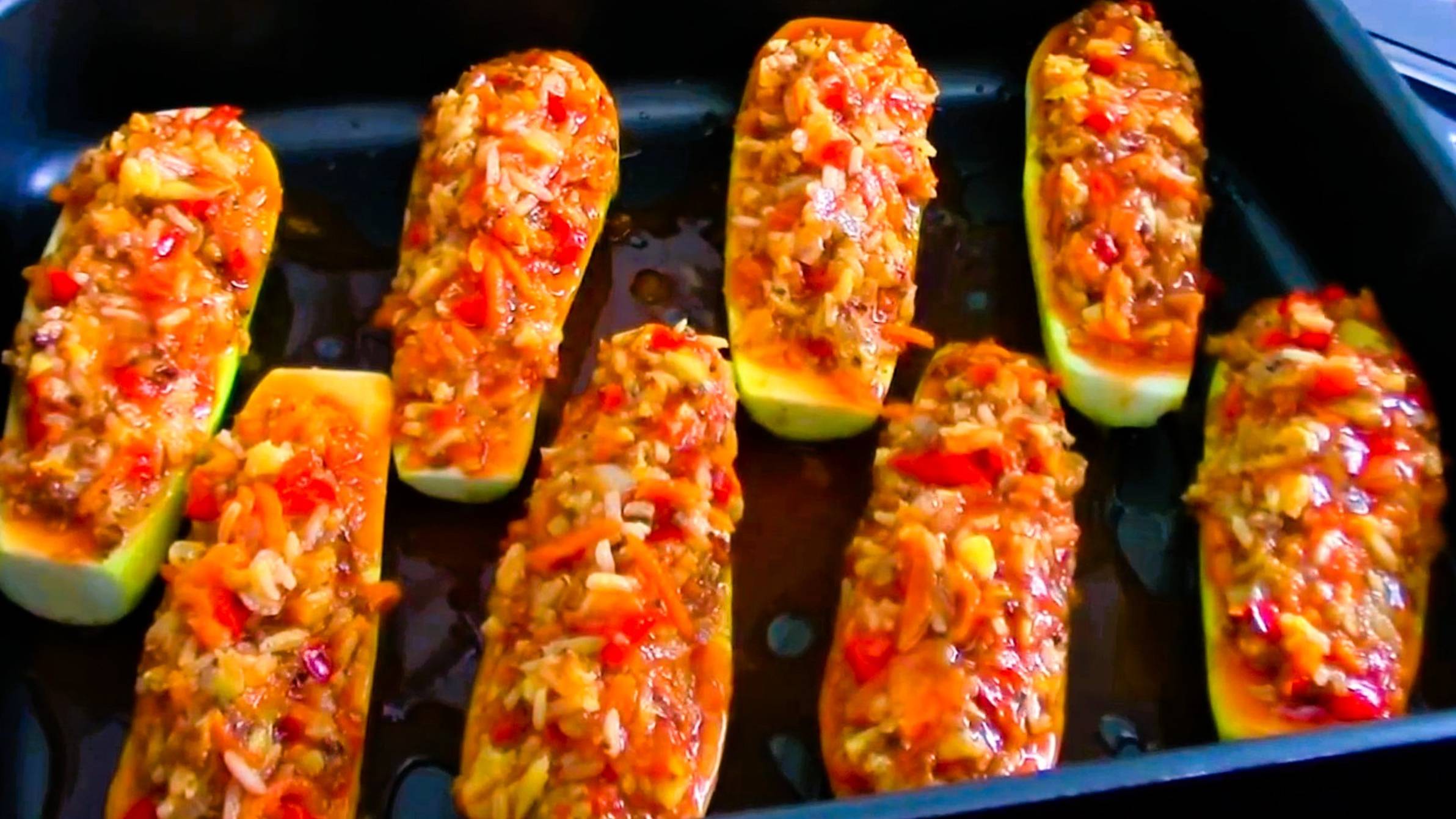 Лодочки из кабачков. смотреть онлайн