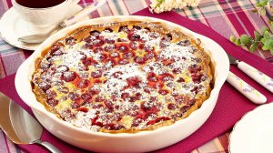 🍒Вишневый клафути - классический французский десерт! Быстрый и простой пирог с вишней!