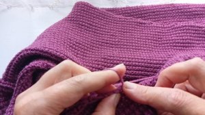 Набор петель на планку для кардигана.