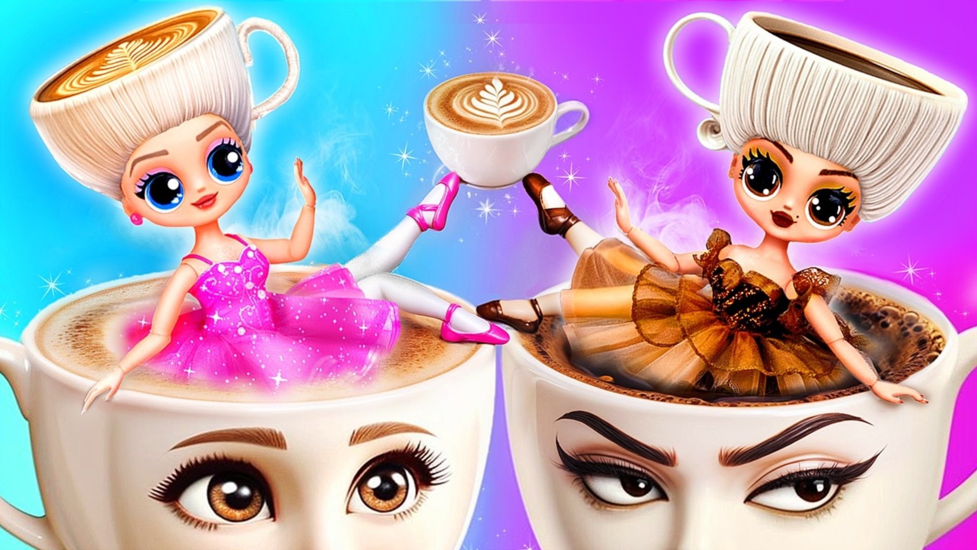 Балерина Капучино и Эспрессона Сеньора растут! Поделки для кукол ЛОЛ смотреть онлайн