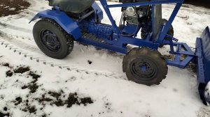 Самодельный минитрактор классика.самый простой вариант.