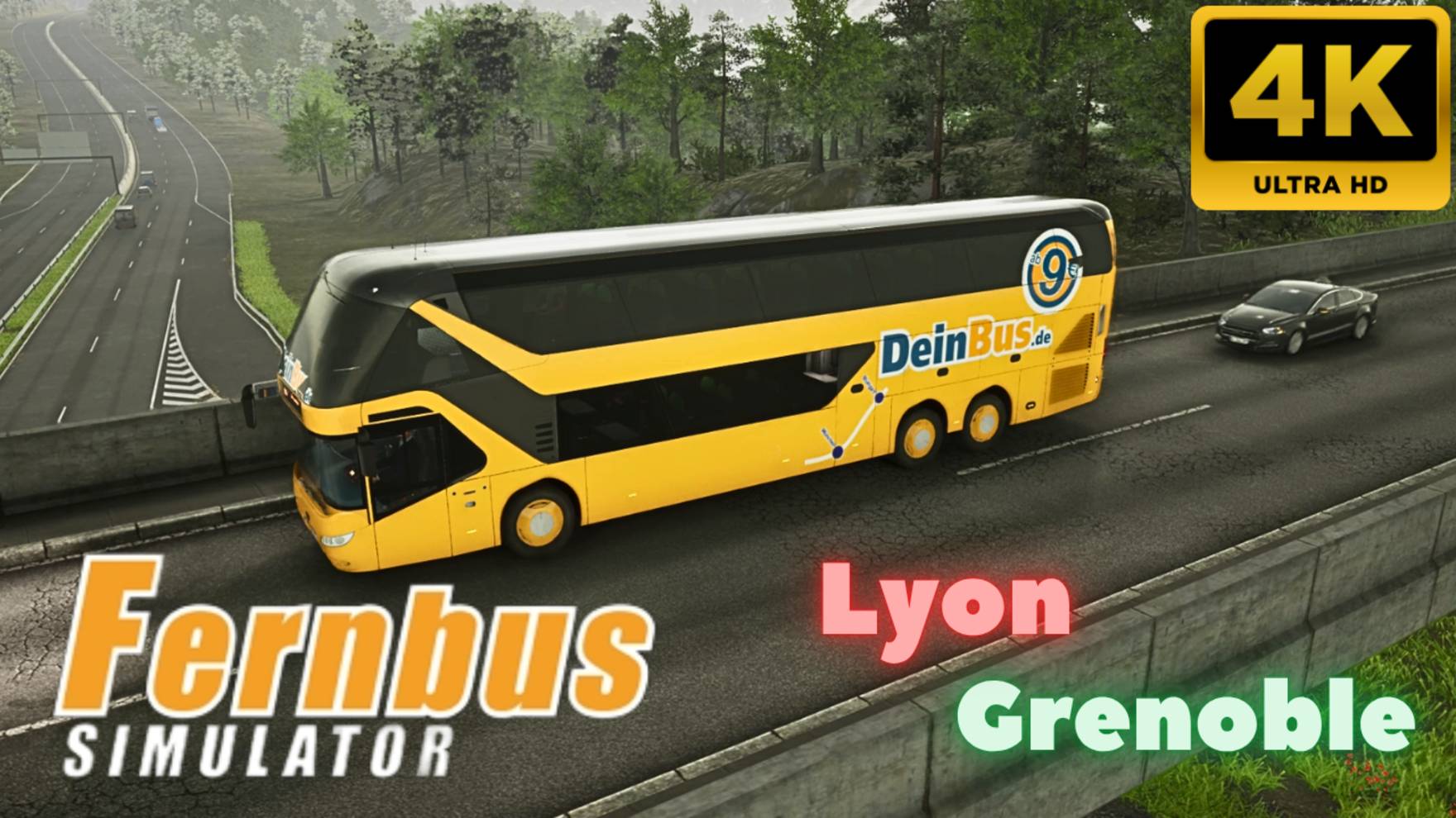 Fernbus Simulator: Lyon to Grenoble. (4K)