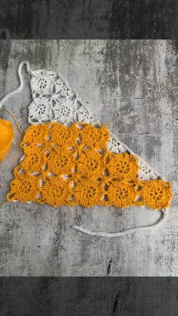 Ажурная косынка в технике безотрывного вязания #nataliverezhu #30косынок смотреть онлайн