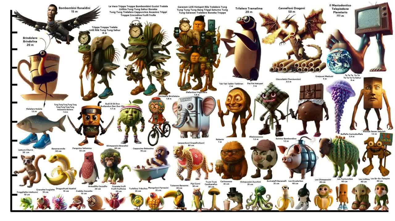 Italian Brainrot: Сравнение Роста 📏 смотреть онлайн