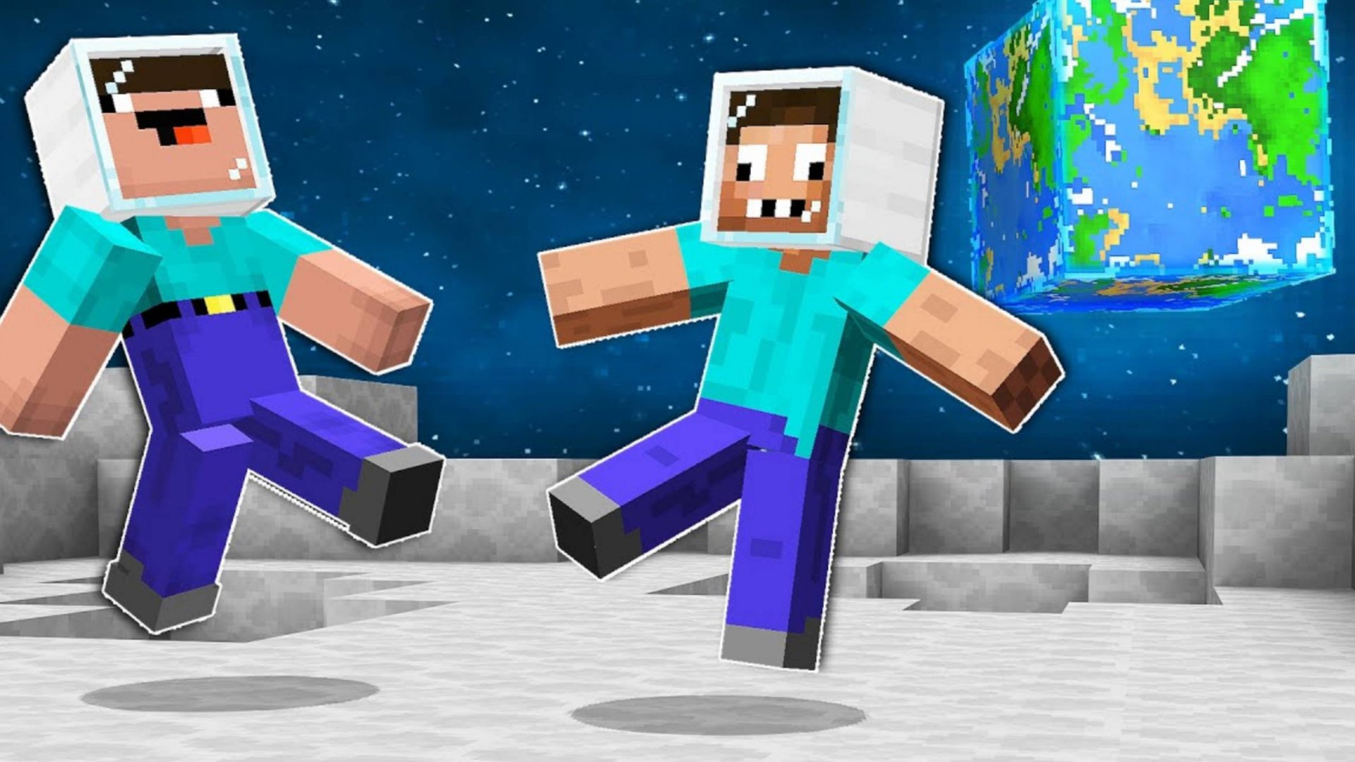 Нуб и про выживают на луне в Майнкрафт смотреть онлайн