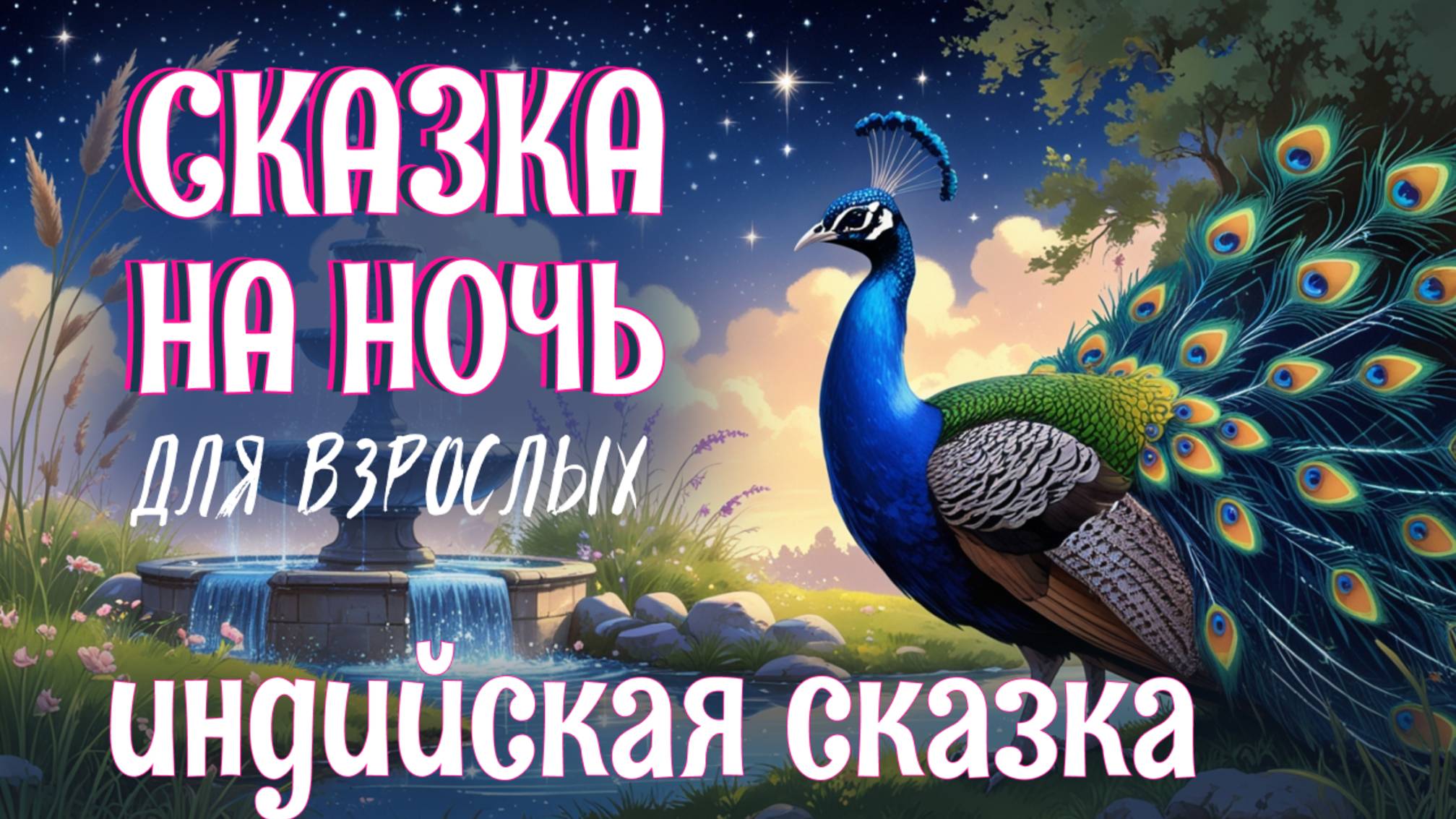 "Волшебный павлин" — индийская сказка на ночь для взрослых | Аудиосказка для сна под звуки камина смотреть онлайн
