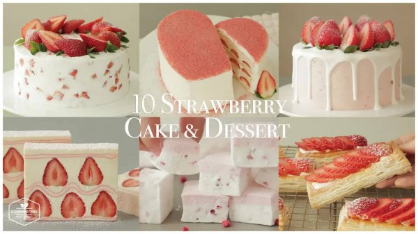 10 Strawberry Cake&Dessert Recipe_｜_홈베이킹