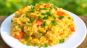 Готовлю необычным способом очень вкусный и ароматный рис с овощами!