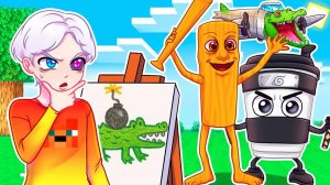 😨 Я Прожил 100 Дней ПОЛУЧАЯ ВСЕ ЧТО НАРИСУЮ в Майнкрафт!