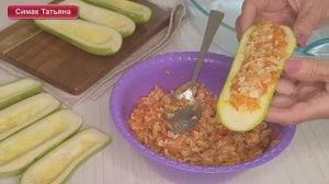 Лодочки из кабачков с фаршем в духовке