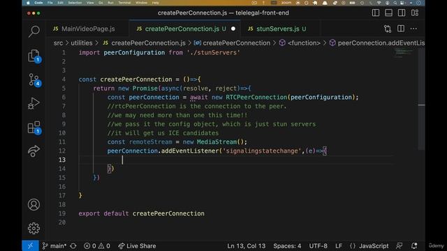12. (5) Create peerConnection and store it in redux смотреть онлайн