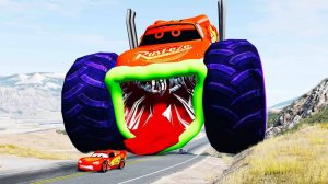 ЭПИЧЕСКИЙ ПОБЕГ ТАЧЕК И МЕГА ГРУЗОВИК ПРОТИВ АВТОМОБИЛЯ В BEAMNG DRIVE