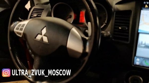 Mitsubishi Lancer X - магнитола в стиле Тесла FarCar, Carmedia