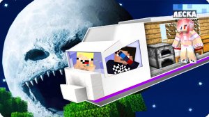 😕Обустроили БАЗУ внутри самолета vs ЛУНА ВЗОШЛА в Майнкрафт! ЛЕСКА