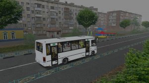 Поездка на ПАЗ-320412-05 по маргруту №50 по карте Деревенька 2.2