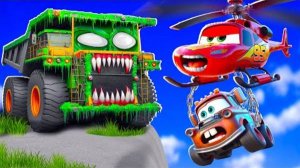 МУЛЬТ ТАЧКИ МОЛНИЯ МАККУИН И ОГРОМНЫЙ ЗОМБИ САМОСВАЛ ГОНКИ МАШИНКИ МУЛЬТИКИ РАЗВИВАЮЩИЕ ДЛЯ МАЛЬЧИКА