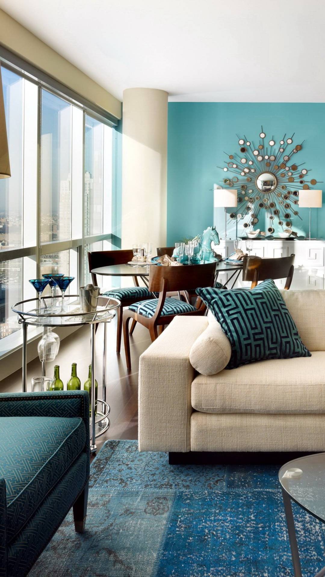 сочетание цветов в интерьере