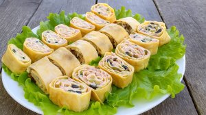 Вкусные рулетики с четырьмя начинками – простой и быстрый рецепт на скорую руку!