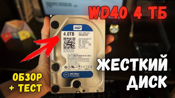 Жесткий диск WD40 на 4 Тб | ОБЗОР и ТЕСТ скорости | Western Digital Blue 4 TB WD40EZRZ