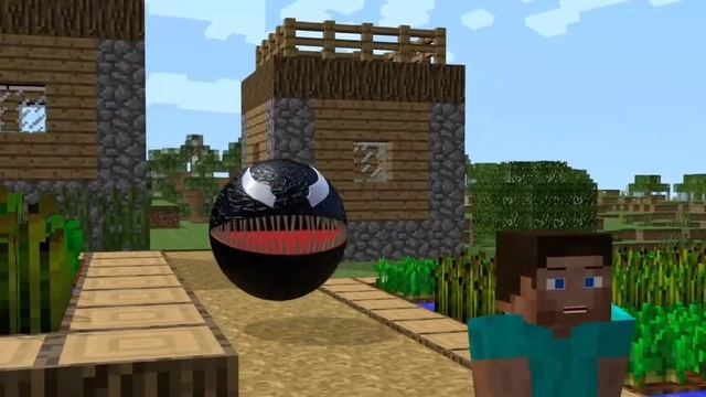Монстр PACMAN против MINECRAFT / Приключения PACMAN
