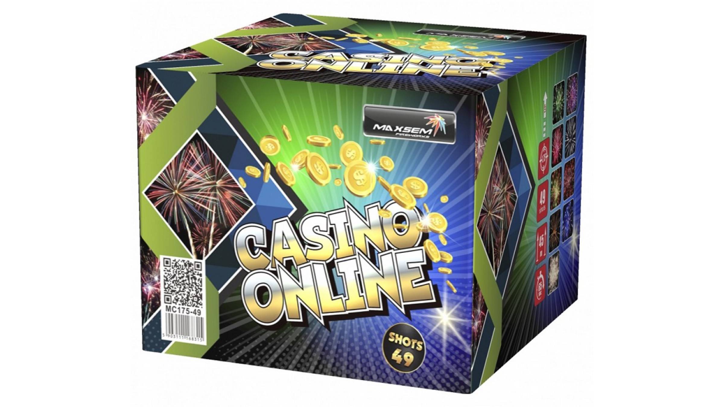 MC175-49 Салют CASINO ONLINE (1,75" х 49 залпов) "Maxsem" смотреть онлайн