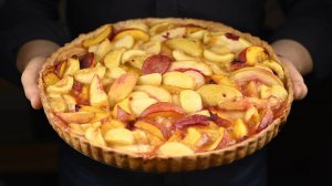 Простой пирог с персиками без заморочек. Идеальный пирог к чаю!