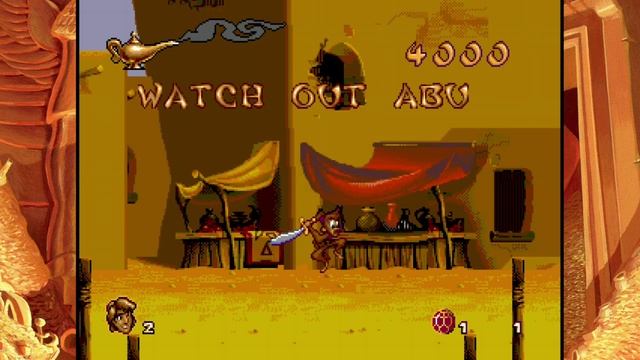 Не получилось пройти бонусный уровень в классической игре "Алладин".