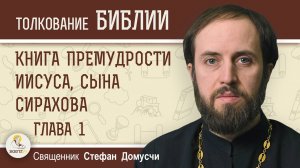 Книга Премудрости Иисуса, сына Сирахова. Глава 1 «Страх Господень отгоняет грехи». о.Стефан Домусчи