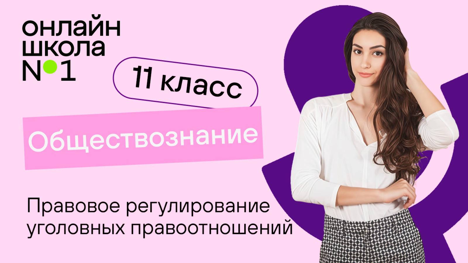 Правовое регулирование уголовных правоотношений. Видеоурок 26. Обществознание 11 класс